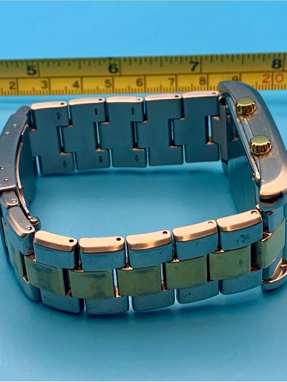 FOSSIL ARKITEKT FS-4228 Men’s Rare Dual Time Tank Watch St Steel Works New Batt